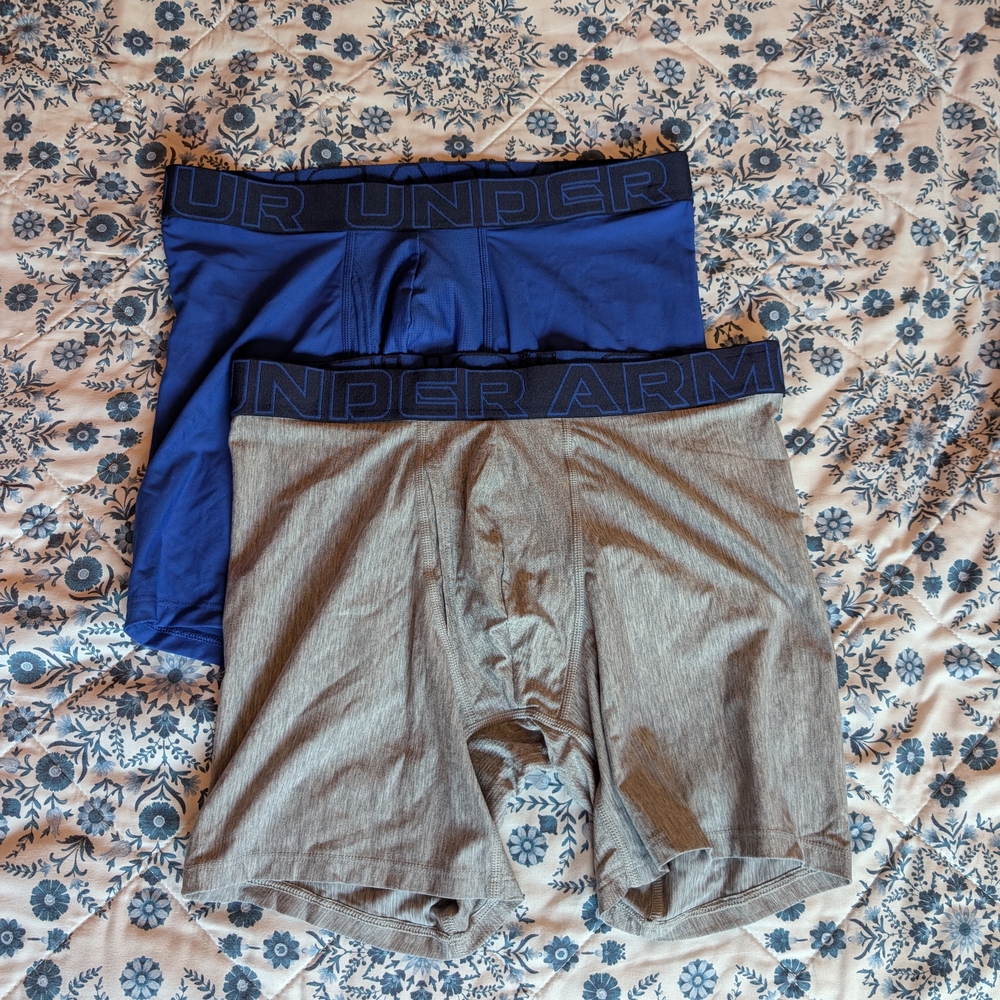 Under Armour Men's Boxer Briefs - Blue and Gray